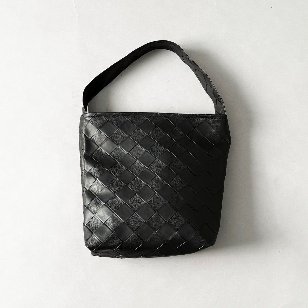 Black Woven Mini Tote | LADO SIMPLE