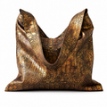 Golden Black Textured Tote | LADO SIMPLE