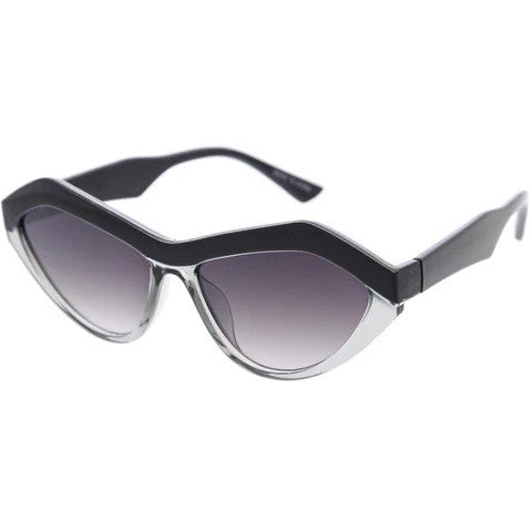 Black Zig Zag Cat Eye Sunglasses | LADO SIMPLE