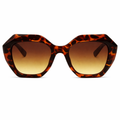 Leopard Bulky Geometric Frame Sunglasses | LADO SIMPLE