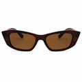 Brown Retro Geometric Sunglasses | LADO SIMPLE