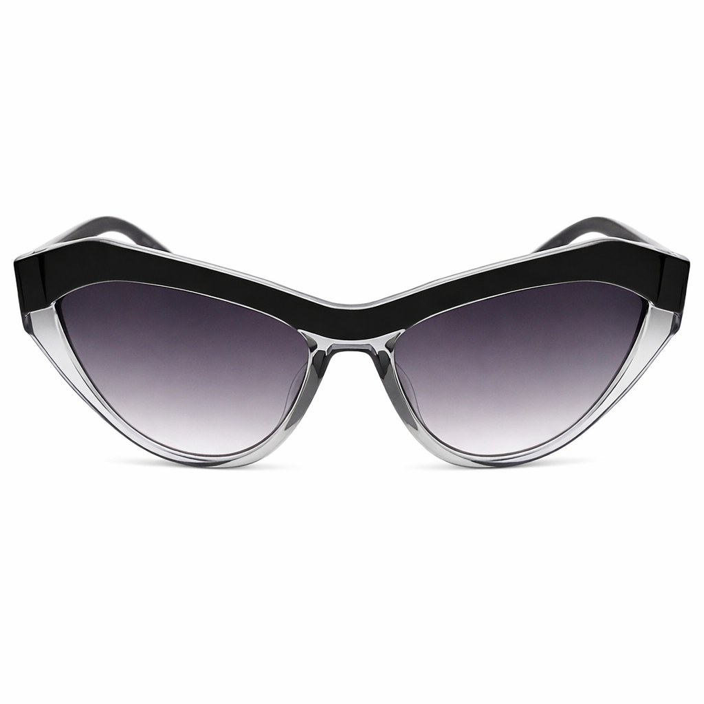 Black Zig Zag Cat Eye Sunglasses | LADO SIMPLE