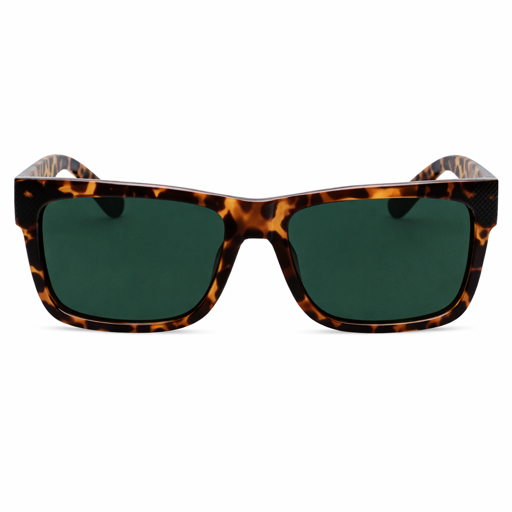 Leopard Rectangular Frame Sunglasses | LADO SIMPLE