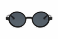 Black Industrial Round Sunglasses | LADO SIMPLE