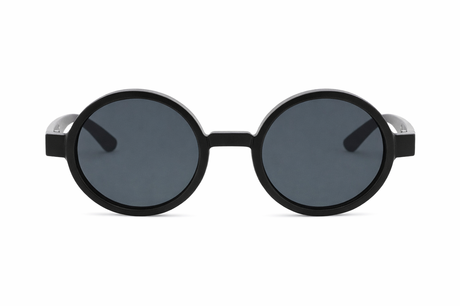 Black Industrial Round Sunglasses | LADO SIMPLE