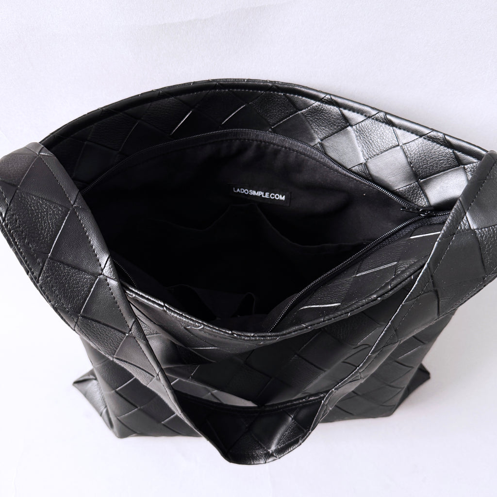 Black Woven Tote | LADO SIMPLE