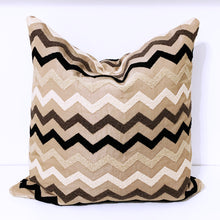 Load image into Gallery viewer, Mixed Tan Chevron Pillow Cover | LADO SIMPLE DECOR
