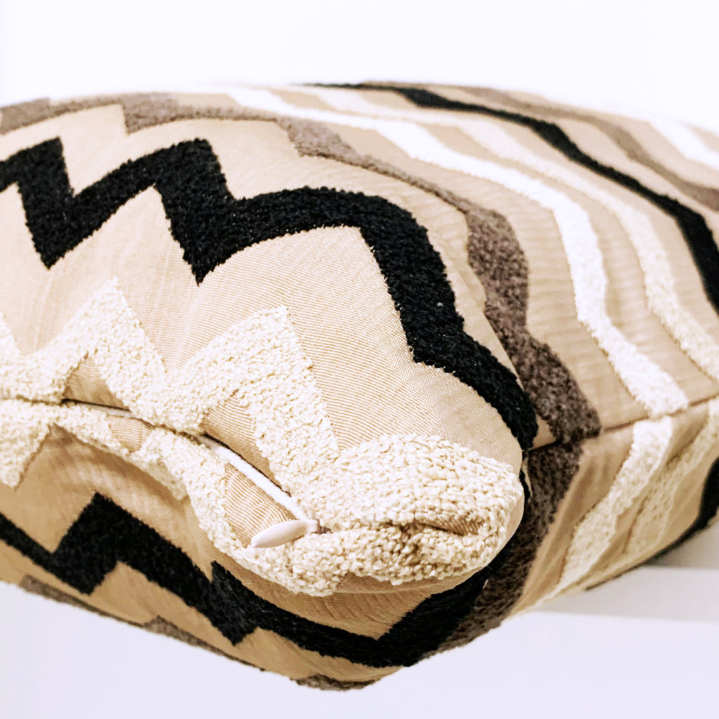 Mixed Tan Chevron Pillow Cover | LADO SIMPLE DECOR
