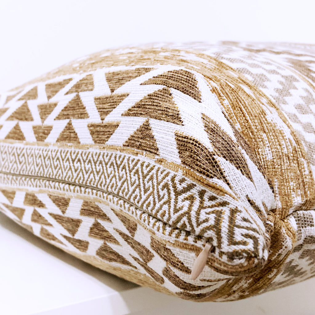 Golden And Tan Pillow Cover | LADO SIMPLE DECOR