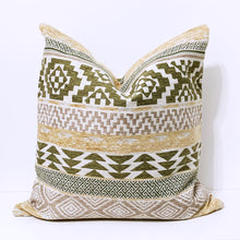 Load image into Gallery viewer, Golden And Green Pillow Cover | LADO SIMPLE DECOR
