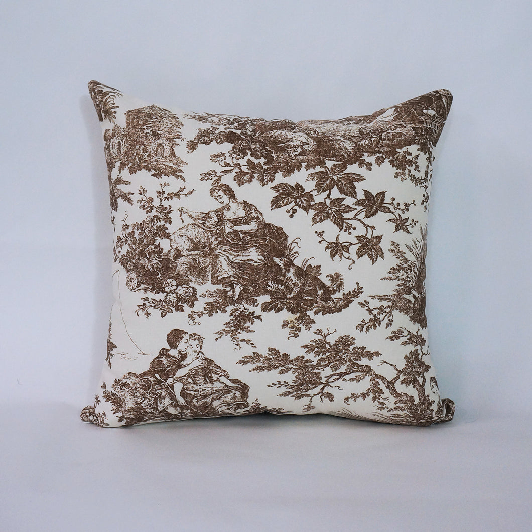 Brown And White Print Pillow Cover | LADO SIMPLE DECOR