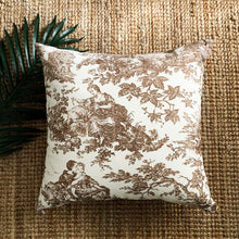 Load image into Gallery viewer, Brown And White Print Pillow Cover | LADO SIMPLE DECOR
