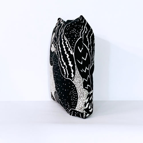 Black And White Cactus Like Print Pillow Cover | LADO SIMPLE DECOR
